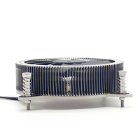 Stock de refroidisseur de processeur à profil bas pour I5 Lga 1200 115x1700 2 ailettes en aluminium de caloducs avec ventilateur Pwm 4pin rond refroidisseur de processeur de serveur de PC