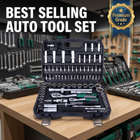 Kit d'outils mécaniques de haute précision 94 pièces, jeu complet de douilles et embouts, clé à cliquet ergonomique pour le démontage de moteurs automobiles