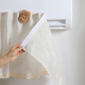 <b>Air</b> Conditioner Cover Cotton Linen 1.8 M Large Minimalist Style Dust Protection For Baby Safety - Product Image 1