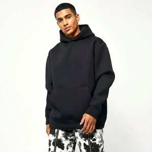 Sudadera con capucha oversize personalizada para hombre, 100% algodón de alto gramaje, media cremallera, de felpa con estampado digital para ropa urbana de invierno - Product Image 1