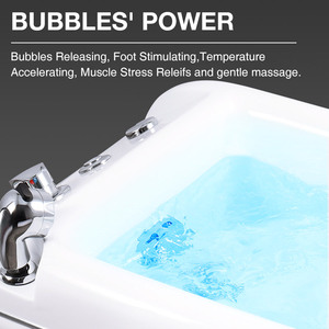 Silla de pedicura acrílica para uso en hoteles, lavabo de baño para bebés y mascotas con luces de surf de masaje para remojar los pies - Product Image 4