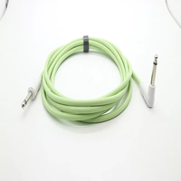 Cable de Guitarra de PVC de Alta Calidad de 6.35 mm, Recto a Curvo, con Tipo de Audio para Guitarras Eléctricas y Bajos
