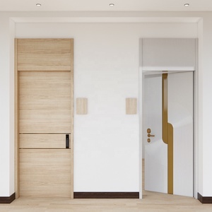 Puerta de Madera Moldeada HDF Impermeable, Moderna, Comercial, Personalizada, de 6 Paneles con Núcleo Hueco para Baño - Product Image 6