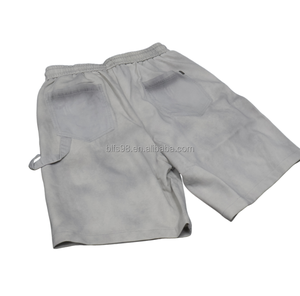 Pantalones Cortos Cargo Grises para Hombre, Cintura Elástica, Tela Oxford Transpirable, Estilo Casual, Largo Bermuda, con Bolsillos - Product Image 2