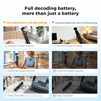 Poignée de batterie K&F Concept 5000 mAh pour DJI OSMO Pocket 3/4, autonomie prolongée avec trou fileté 1/4'', batterie à décodage complet