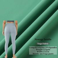 230G High Stretch Tricot Interlock Sueded traje de baño tela transpirable Nylon Spandex tejido Yoga Wear Leggings al aire libre