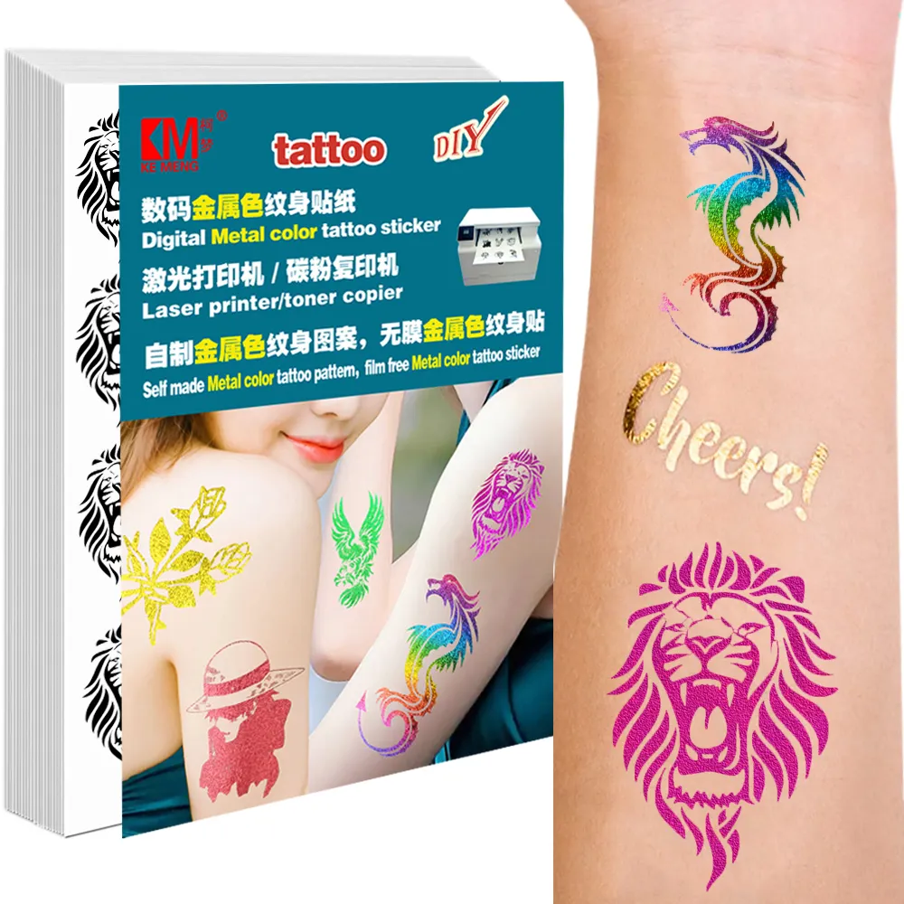 Nieuwe Mode Multi Matte Kleur Hot Stamping Folies Laser Transfer Decal Papier Bronzing Transfer Film Papier Tattoo Transfer Papier