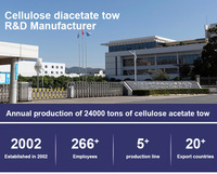 Fibre synthétique de diacétate de cellulose 3.0Y30000 Marque XINYANG Pureté 95% pour tiges de filtre à cigarettes Grade industriel Acétate