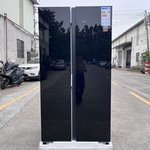 Double Door Side by Side Black <b>Refrigerator</b> Large Capacity 690L Tempered Glass Door BLDC EU Standard A+++ 220 50/60HZ - Product Image 1