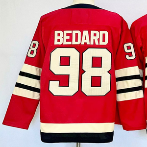 Maillots de hockey cousus pour hommes 98 Connor Bedard 88 Patrick Kane - Product Image 5