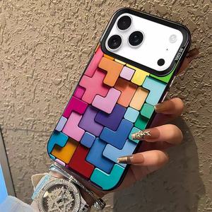 Ốp điện thoại di động chống sốc thiết kế Rubik's Cube mới cho các mẫu iPhone 17/16/<span class=keywords><strong>15</strong></span>/14/13 - Product Image 1