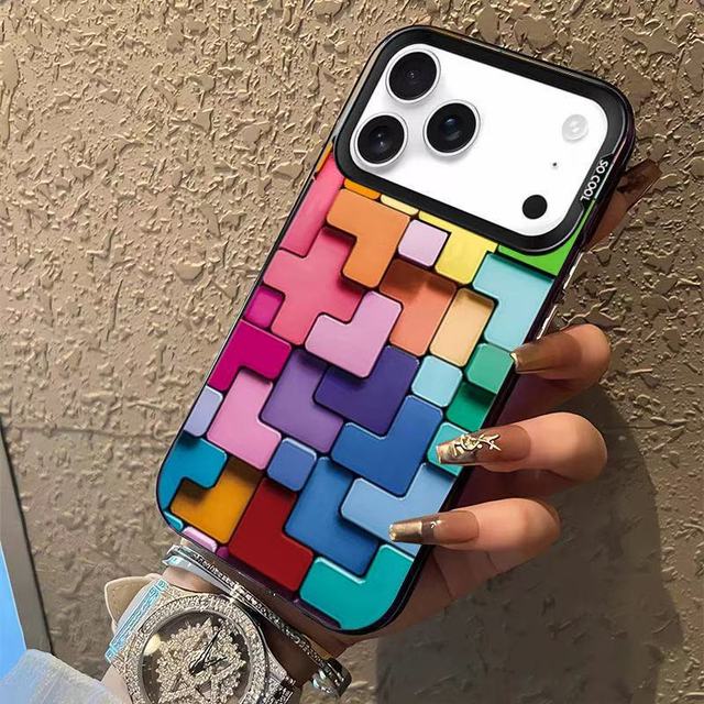 New TPU Shockproof Rubik's Cube Design Mobile Phone Case for iPhone 17/16/15/14/13 Models