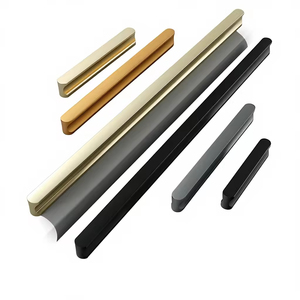 Poignée de meuble, poignée de tiroir de bibliothèque, vente directe usine, poignées de type Ibeam modernes et durables en alliage d'aluminium pour armoires de cuisine - Product Image 1