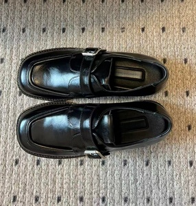 British retro college-style buckle loafers for women-square toe, thick sole, versatile for daily wear, small leather <b>shoes</b> - Product Image 5