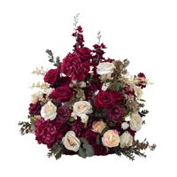 FB-008 Décoration de mariage personnalisée, centre de table, boule de fleurs bordeaux, arrangements floraux