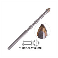 Foret à tige triangulaire double tête, foret polyvalent pour le verre, la céramique, le béton, la brique, le plastique et le bois