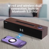 Haut-parleurs d'ordinateur SPA3809, filaires et double mode, en bois, pour jeux sur ordinateur de bureau, avec carte son intégrée