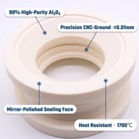 Bague de bride en céramique d'alumine Al2O3 à 99,7 % usinée avec précision par CNC, pièces structurelles en céramique isolante haute température