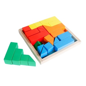 China Wholesale High Value Portable Classic Tangram Puzzle Indoor Creative Kids Toy Colorful Wooden DIY Intelligence Children - Product Image 1