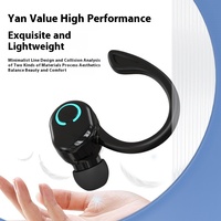 Model pribadi S10 Mini untuk 5.3 Headset olahraga LED tipe telinga gantung tunggal baterai IPX5 tahan air latensi rendah