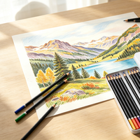 Crayons de couleur en bois, 12 couleurs, ensemble de crayons de couleur personnalisés avec boîte en métal pour enfants, fournitures scolaires, fournitures de bureau, papeterie pour artistes, dessin