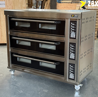 Four à convection électrique commercial à 3 niveaux et 9 plateaux pour boulangerie, restaurant, cuisson du pain et des pizzas