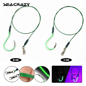 M-004 3PCS Hameçons en fil d'acier type bec d'aigle, montages lumineux pour la pêche en eau douce et salée - Product Image 4
