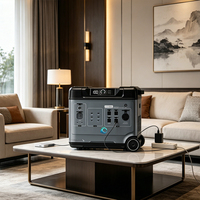 Station d'alimentation solaire portable multifonction personnalisée avec batterie LiFePO4, onduleur à onde sinusoïdale pure, MPPT, démarreur de secours et allume-cigare