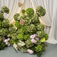 Nouveauté IFG : Arrangements de fleurs artificielles d'hortensia et d'anthurium vertes de 1 m de hauteur, centre de table pour décorations d'événements de mariage
