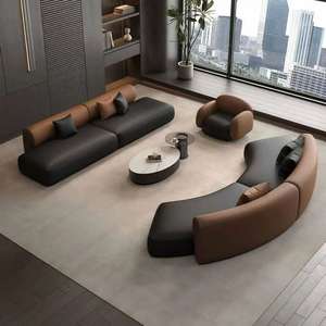 Conjunto de Sofás para Hotel, Diseño Curvo Moderno, Tela Resistente para el Área de Recepción del Vestíbulo del Hotel - Product Image 2