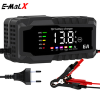 Chargeur de batterie de voiture/moto OEM E-MaLX 12v 6A EU/US/UK/AU de haute qualité 1206-06