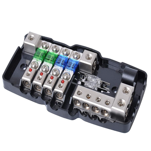 Khối Phân Phối Điện Cầu Chì HD 0-4 GA 4 Mạch WGround Buss Cho Người Cắm Trại, Xe Hơi, Âm Thanh, Âm Thanh Nổi 30A 60A 80A Với Đèn LED Màu Đỏ - Product Image 5