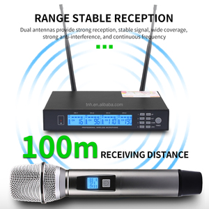 TNH MA700 recargable uno a cuatro UHF MICRÓFONO INALÁMBRICO frecuencia infrarroja 100 metros distancia de recepción para canto de Conferencia - Product Image 5