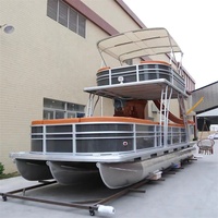 Nouveau Design Bateau Ponton de Luxe Double Pont en Aluminium pour Fête, Pêche en Mer, à Vendre