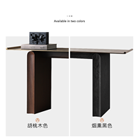 Table étroite de luxe minimaliste haut de gamme en bois massif, style vintage 2026, pour salon, entrée de villa et chambre à coucher