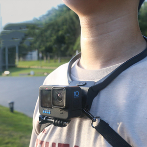 POV/VLOG Correa de pecho montada en el cuello para teléfono inteligente para <span class=keywords><strong>GoPro10</strong></span>/9/8/7 Soporte para teléfono móvil con cuello de cámara deportiva - Product Image 5