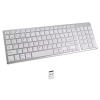 Keyboard Nirkabel 2.4G Isi Ulang 104 Tombol Tata Letak US Switch Scissor Input Multi Perangkat untuk Tablet Komputer
