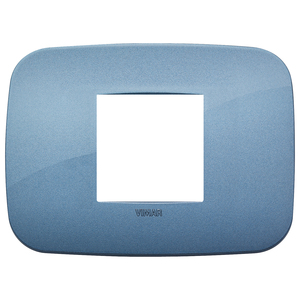 Plaque de porte ronde Vimar 2M bleue centrale 12,2x9x0,9 cm - Product Image 1
