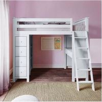 YQ JENMW – lit loft en bois massif pour enfants, lit multifonctionnel avec bureau, simple et à la mode