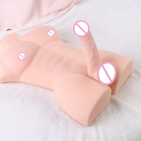Heißer Verkauf Realistischer Halbkörper-Liebespuppen Sex-Toy für Damen, Masturbations-Sexspielzeug, Männlicher Puppen-Torso mit Dildo und Po