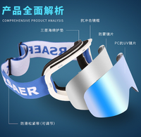 Lunettes de motocross Yijia Optical 100% UV, protection UV400, coupe-vent, anti-poussière, lunettes de moto tout-terrain, lunettes de dirt bike