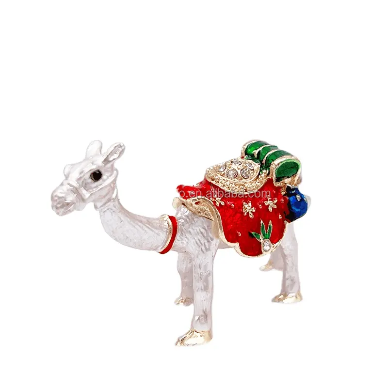 Toptan promosyonlar küçük deve taklidi çiçek desen Metal zanaat ev mobilyası hediyelik eşya hediye