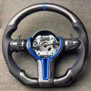Volante de Cuero y Fibra de Carbono Nuevo/Mejorado al por Mayor para <span class=keywords><strong>BMW</strong></span> F10 F30 F20 F45 M5 M6 <span class=keywords><strong>M7</strong></span> F07 F52 E60 E90 E71 E72 X3 X5 - Product Image 3