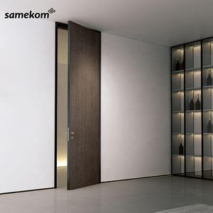 Imperméable à l'eau prix d'usine film de revêtement en PVC noir bois plastique composite bureau maison villa chambres intérieur creux claque WPC portes - Product Image 6