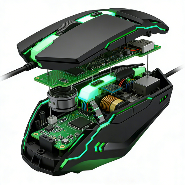 Electronic Product Development Hardware Design Gaming Mouse High DPI RGB Backlit Ergonomic Grip Prototype Service