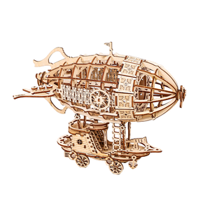 Puzzle 3D créatif en bois en forme de dirigeable pour adolescents - Jouets de puzzle pour enfants et modèle décoratif de bureau - Product Image 1