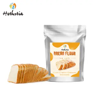 High Protein Bread Flour Low Fat Low Sugar Vegan Keto Bread Powder For Home Made