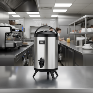 Cafelat 2 Gallon Insulated Beverage <b>Dispenser</b> Brushed Metal Freestanding <b>Drink</b> <b>Dispenser</b> - Product Image 2