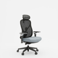 Chaise de bureau moderne en maille, approuvée BIFMA, ergonomique, pivotante, réglable en hauteur, avec accoudoirs et option appui-tête 3D, idéale pour la maison