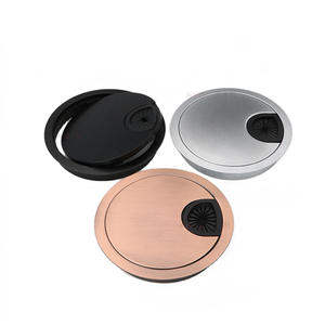 Couvercle de boîte de câble en alliage de Zinc pour <span class=keywords><strong>meuble</strong></span> <span class=keywords><strong>TV</strong></span> trou d'anneau décoratif de bureau couvercle circulaire panneau de trou d'étanchéité avec matériau métallique - Product Image 5